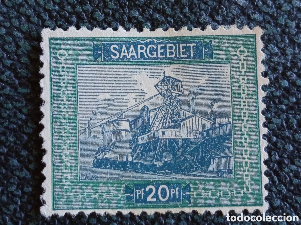 Sellos: Sello Saargebiet 1921 Mina Reden 20 Pf - Cat&aacute;logo Michel N&ordm; 55