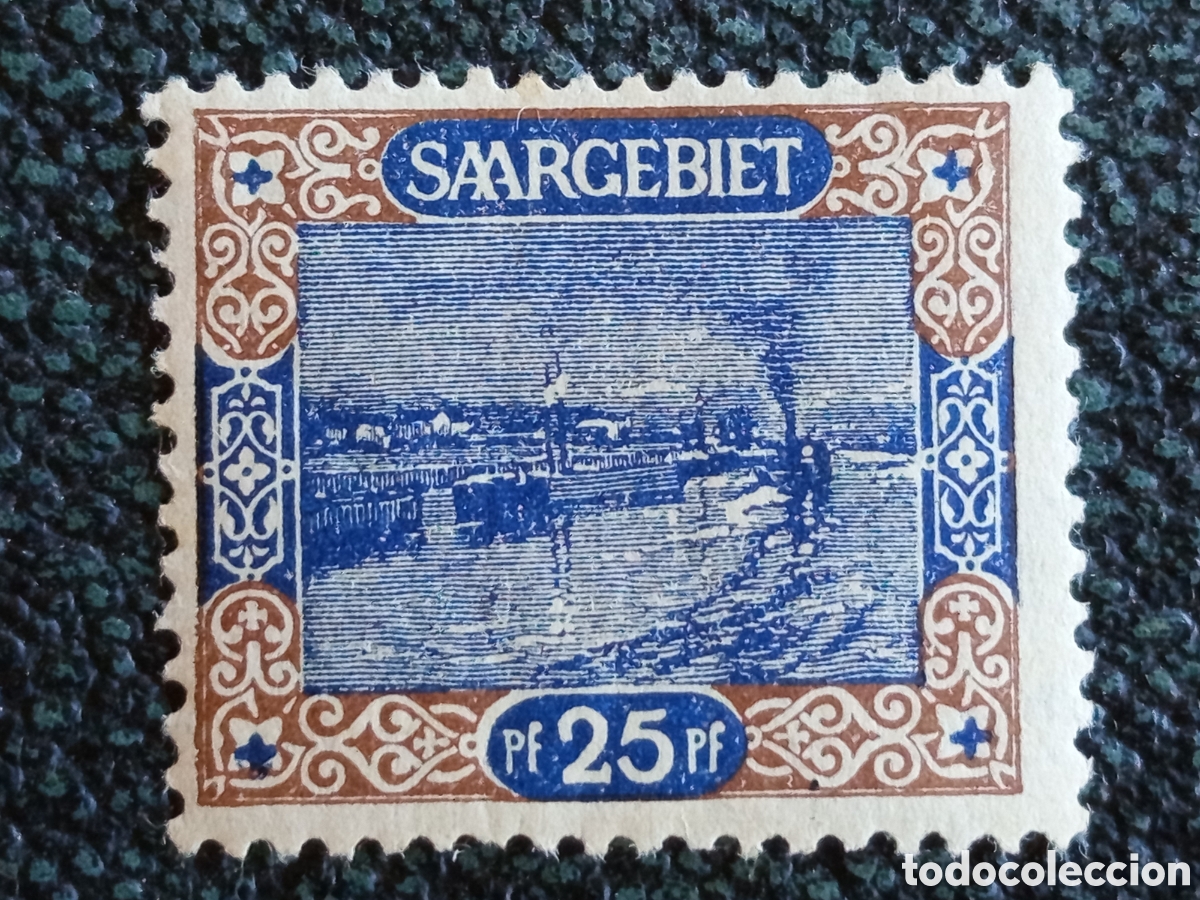 Sellos: Sello Saargebiet 1921 R&iacute;o Sarre 25 Pf - Cat&aacute;logo Michel N&ordm; 56 MH