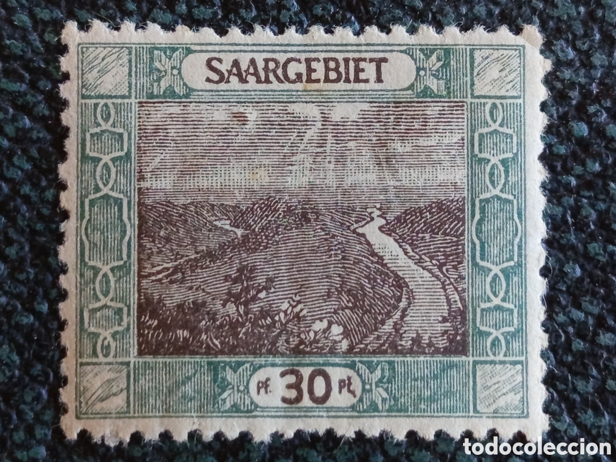 Sellos: Sello Saargebiet 1921 R&iacute;o Sarre 30 Pf - Cat&aacute;logo Michel N&ordm; 57 MH