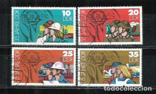 Sellos: 719-ALEMANIA DEMOCRATICA DDR SERIE COMPLETA 1984 2530/2533 35 A&Ntilde;OS DDR