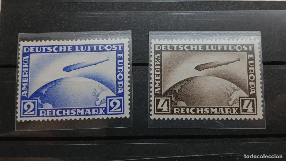 Sellos: Imperio alem&aacute;n 1928 M423-424 Zeppelin