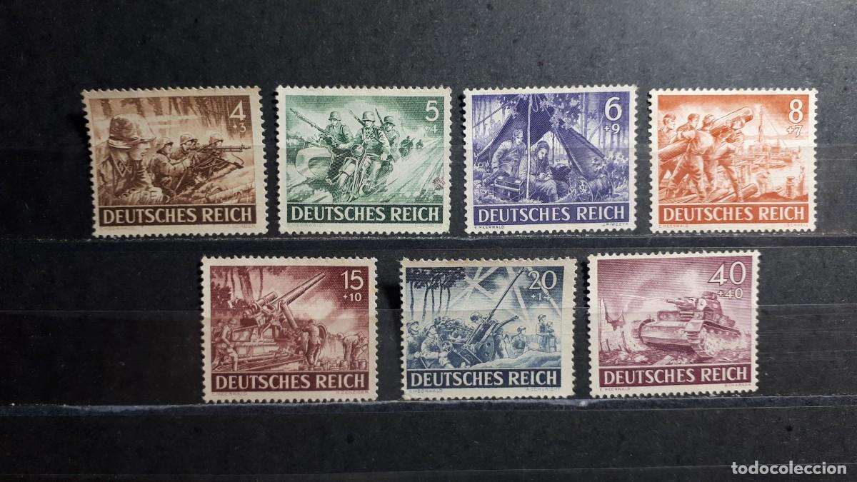 Sellos: ALEMANIA REICH. A&Ntilde;O 1942. (*). YVERT 749/52, 754/5, 758