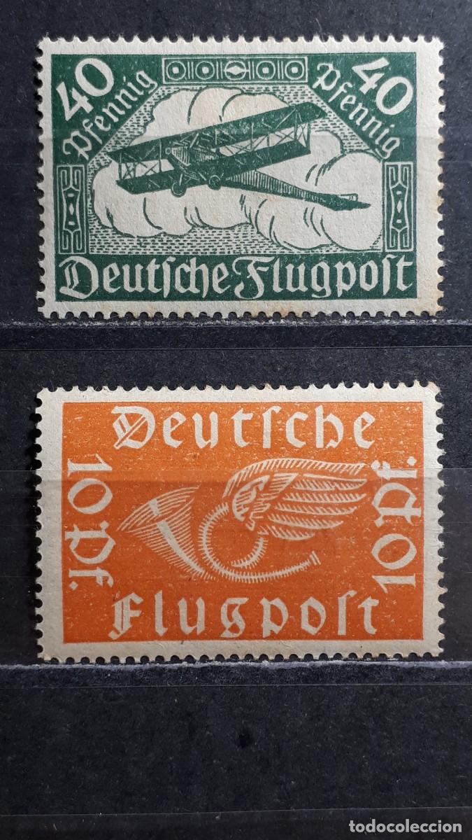 Sellos: ALEMANIA REICH. A&Ntilde;O 1919. *. YVERT A&eacute;reo 1/2