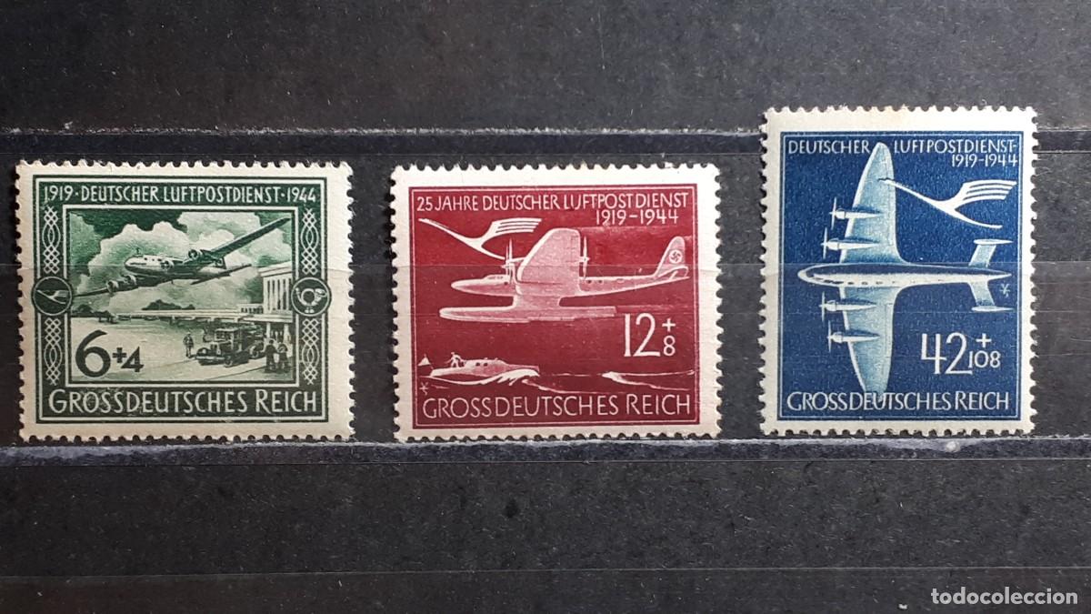 Sellos: ALEMANIA REICH. A&Ntilde;O 1944. *. YVERT A&eacute;reo 59/61