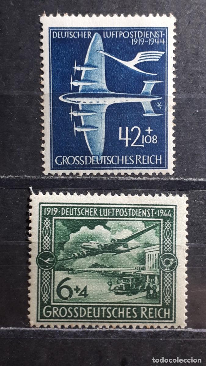 Sellos: ALEMANIA REICH. A&Ntilde;O 1944. */**. YVERT A&eacute;reo 59, 61