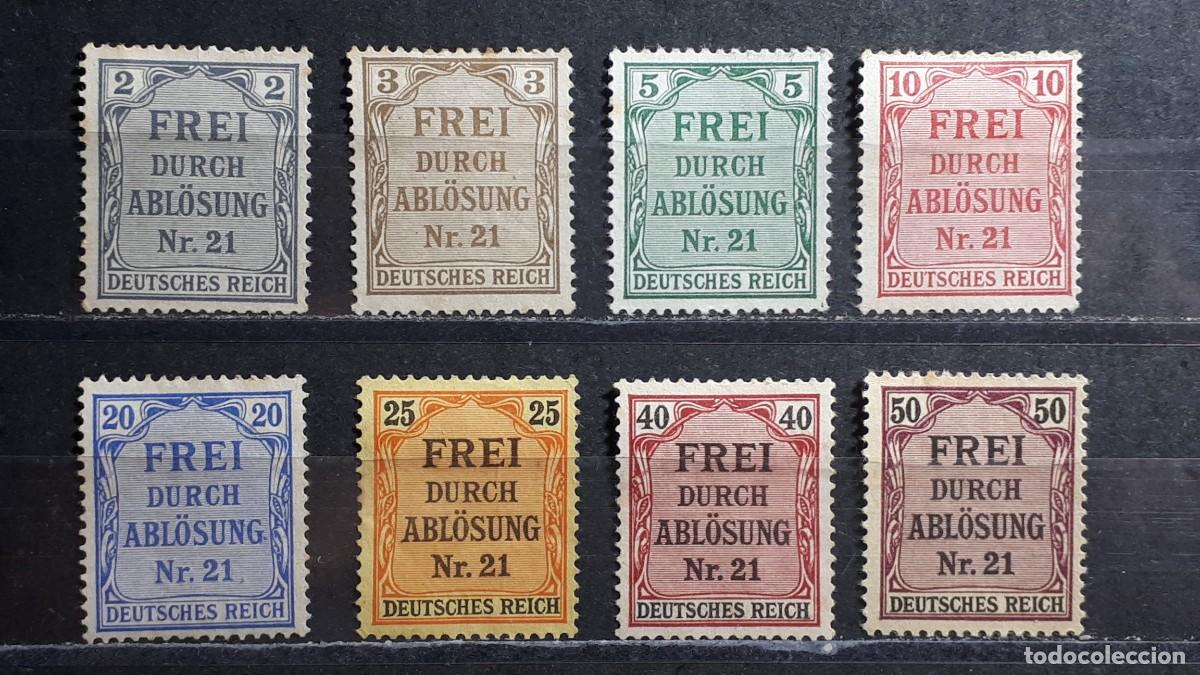 Sellos: ALEMANIA IMPERIO. A&Ntilde;O 1903. (*). YVERT servicios 1/8