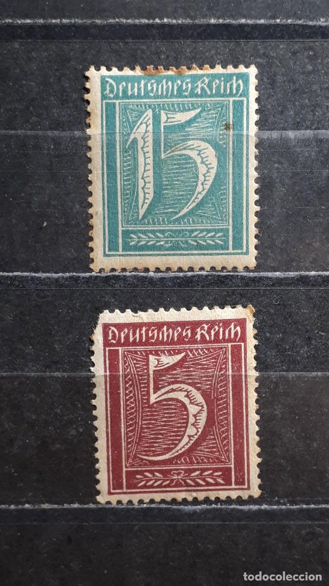 Sellos: ALEMANIA IMPERIO. A&Ntilde;O 1921. *. YVERT 138, 140