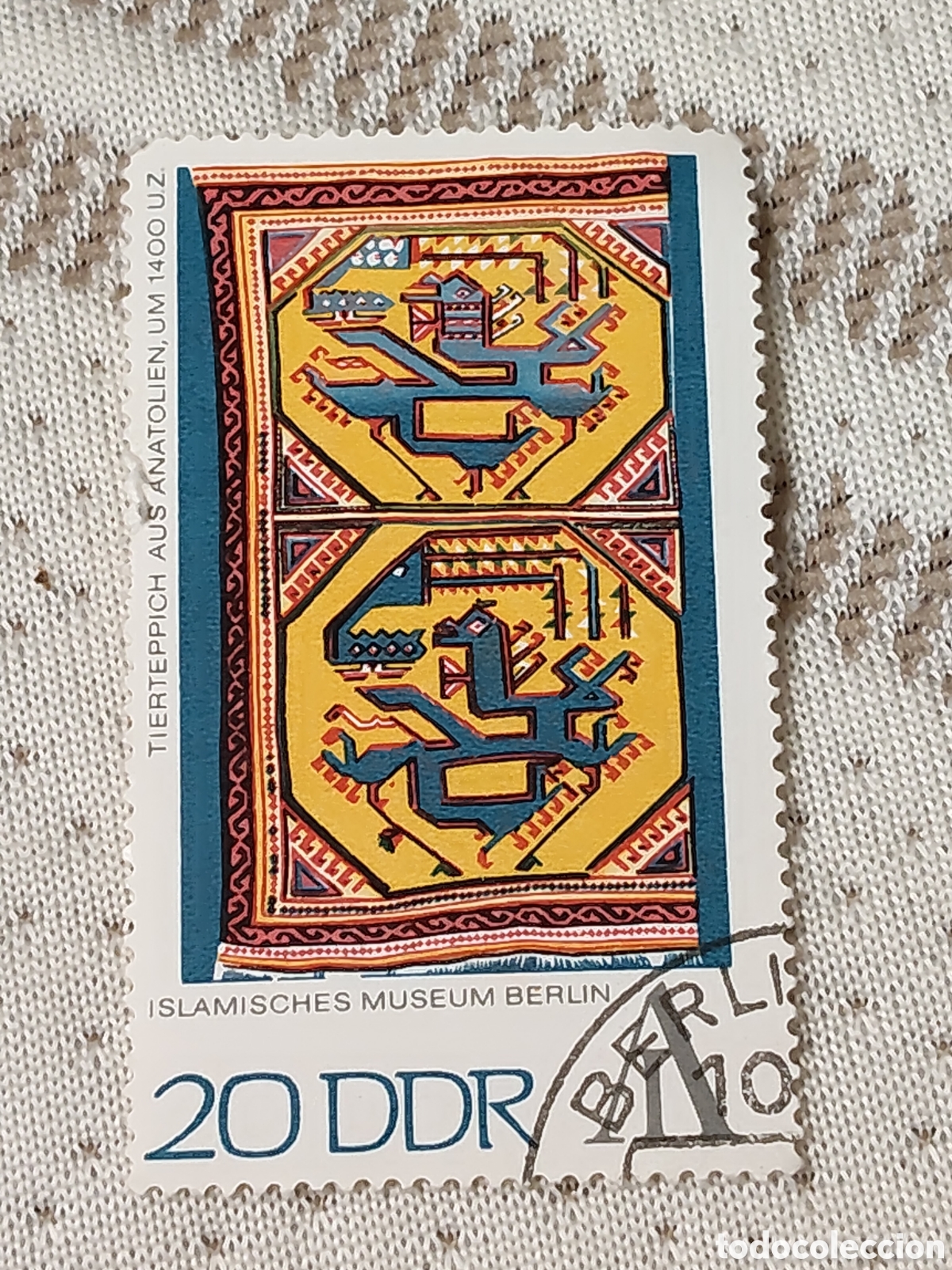 Sellos: Sello de Alemania Oriental alfombra de animales de Anatolia 1972
