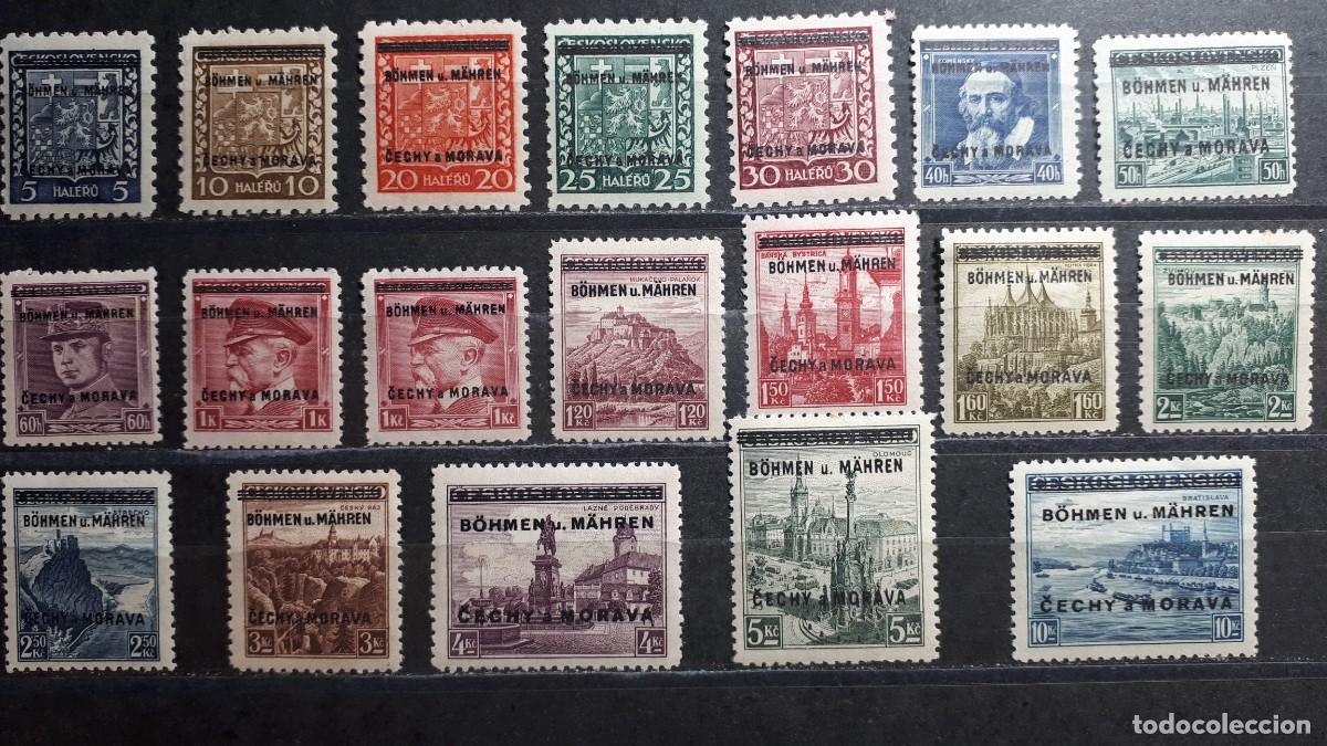 Sellos: ALEMANIA. BOHEMIA Y MORAVIA. A&Ntilde;O 1939. * BIEN CENTRADOS. YVERT 1/19