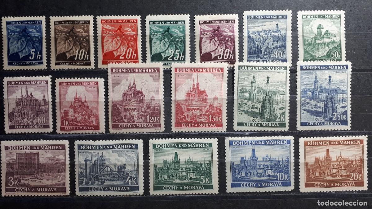 Sellos: ALEMANIA. BOHEMIA Y MORAVIA. A&Ntilde;O 1939. * BIEN CENTRADOS. YVERT 20/37