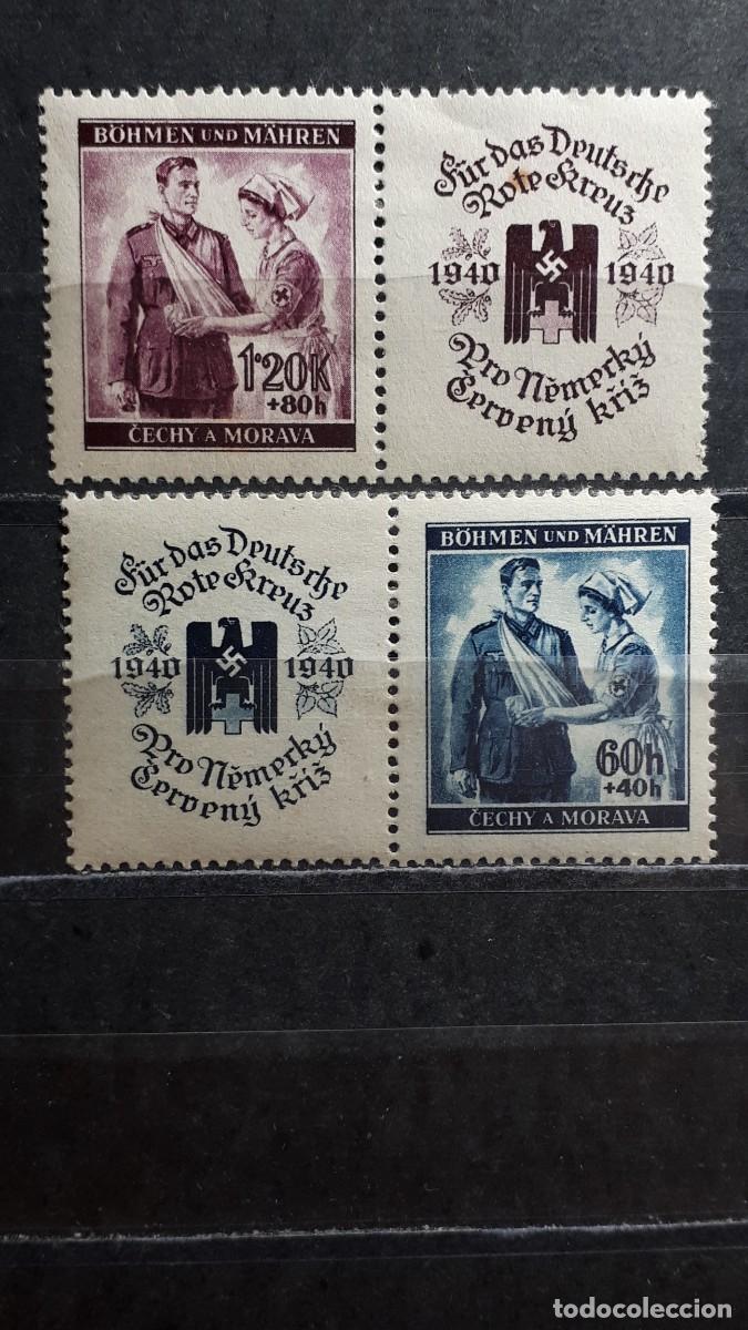 Sellos: ALEMANIA. BOHEMIA Y MORAVIA. A&Ntilde;O 1940. * . YVERT 39/40.
