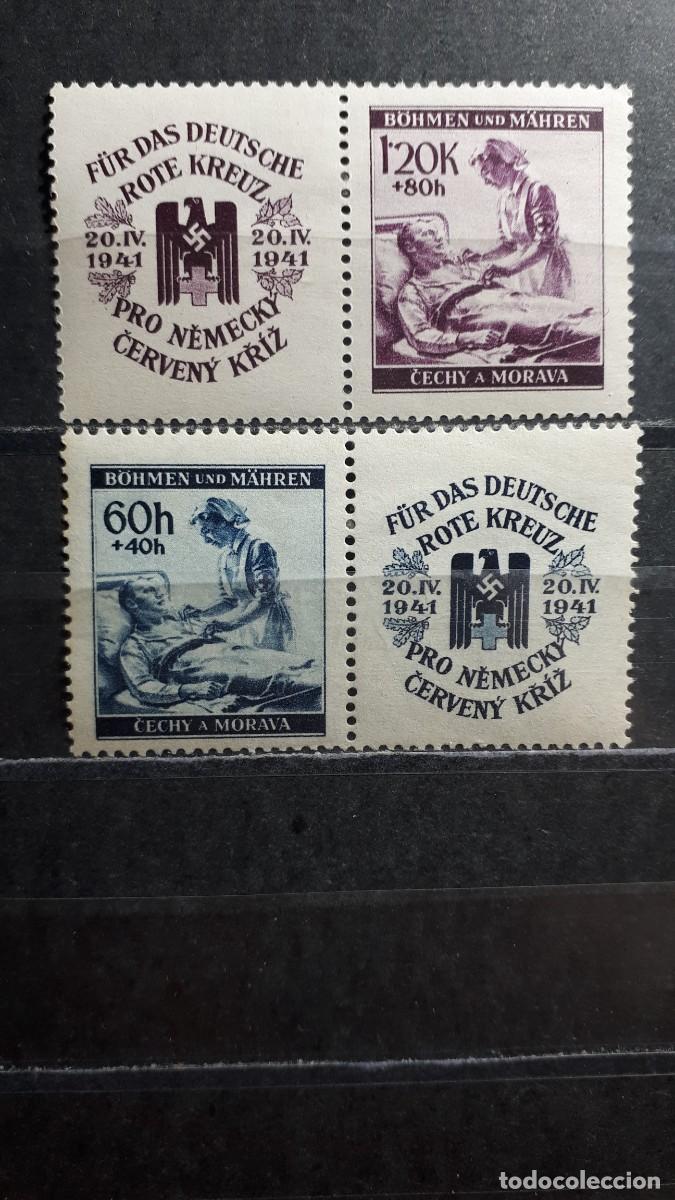 Sellos: ALEMANIA. BOHEMIA Y MORAVIA. A&Ntilde;O 1941. * . YVERT 61/2