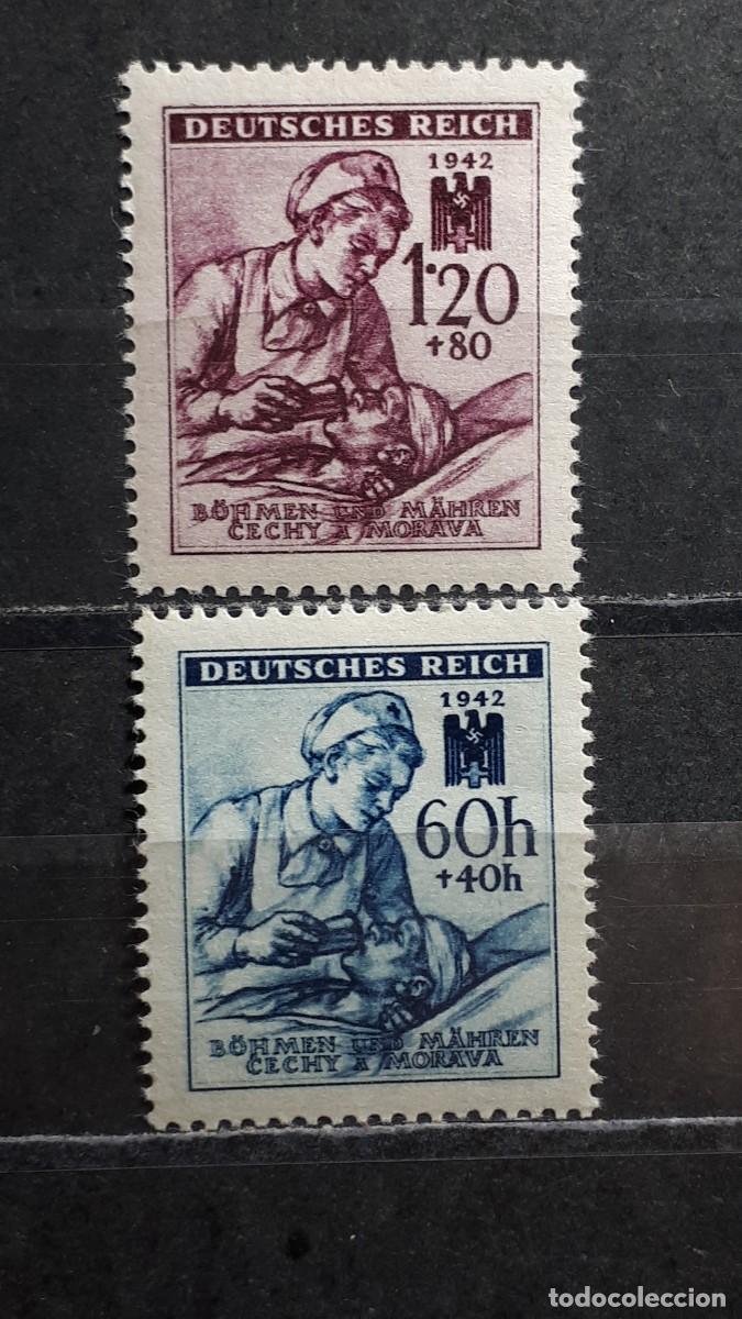 Sellos: ALEMANIA. BOHEMIA Y MORAVIA. A&Ntilde;O 1942. *. YVERT 99/100