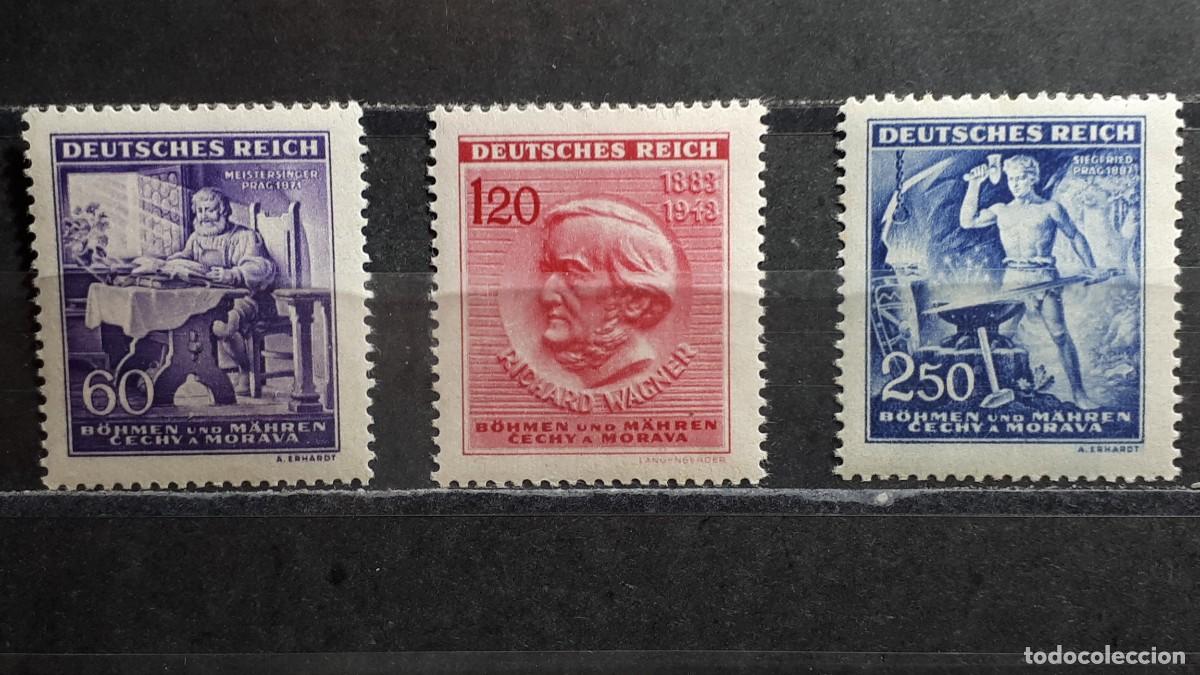 Sellos: ALEMANIA. BOHEMIA Y MORAVIA. A&Ntilde;O 1943. **. YVERT 107/9
