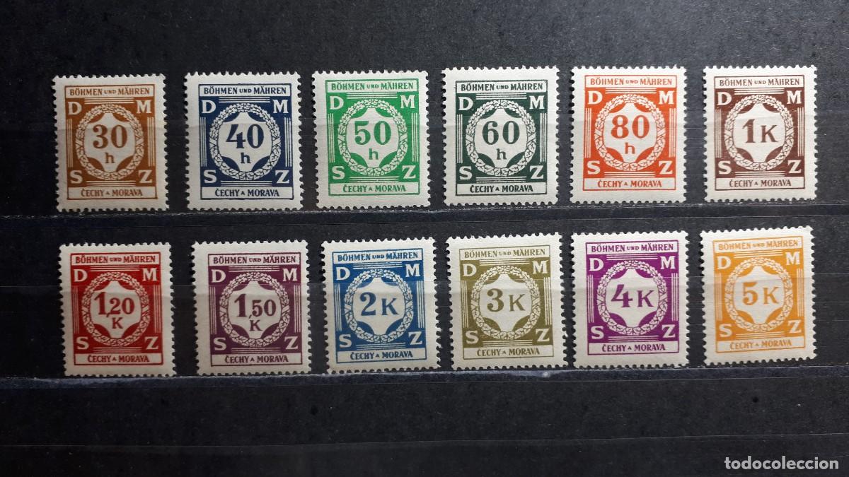 Sellos: ALEMANIA. BOHEMIA Y MORAVIA. A&Ntilde;O 1940. *. YVERT servicios 1/12