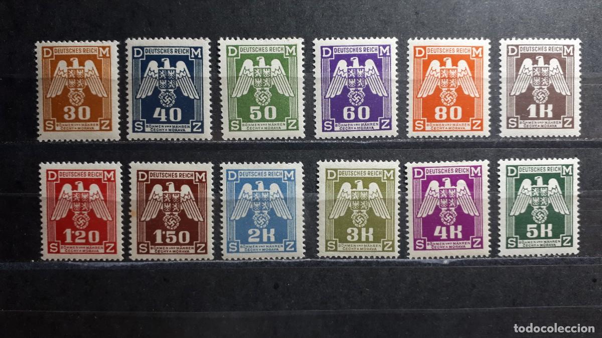 Sellos: ALEMANIA. BOHEMIA Y MORAVIA. A&Ntilde;O 1941. **. YVERT servicios 13/24