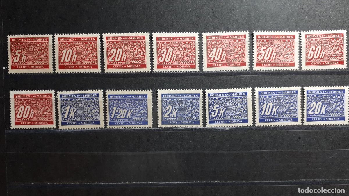 Sellos: ALEMANIA. BOHEMIA Y MORAVIA. A&Ntilde;O 1939-40. (*). YVERT tasas 1/14. Bien CENTRADO