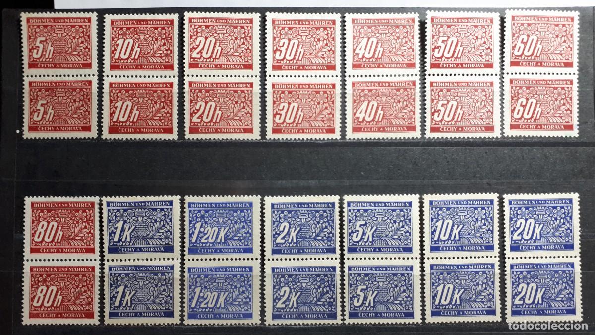 Sellos: ALEMANIA. BOHEMIA Y MORAVIA. A&Ntilde;O 1939-40. (*). YVERT tasas 1/14. Bien CENTRADO