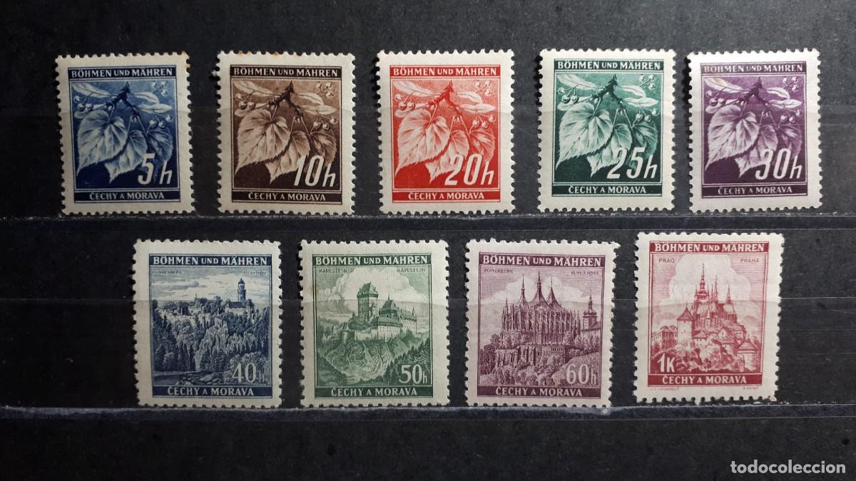 Sellos: ALEMANIA. BOHEMIA Y MORAVIA. A&Ntilde;O 1939. **. YVERT 20/8. Serie corta.