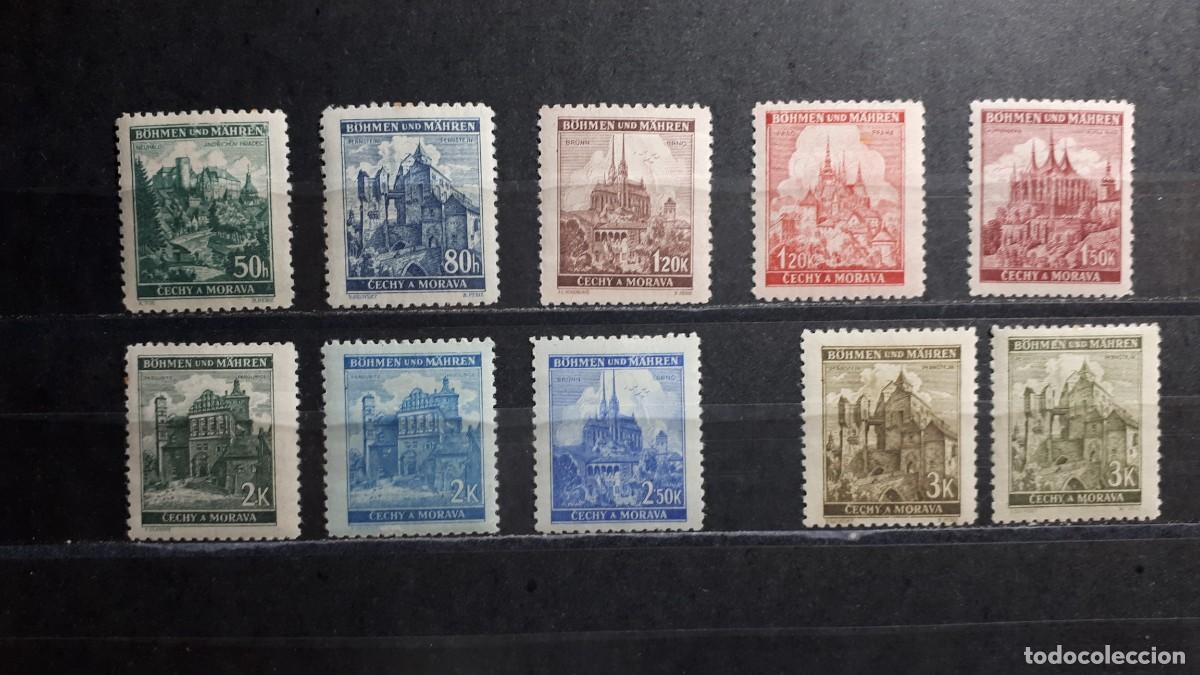 Sellos: ALEMANIA. BOHEMIA Y MORAVIA. A&Ntilde;O 1940-1. **. YVERT 47/55