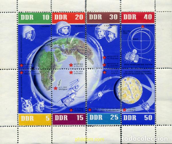 Sellos: 795057 MNH ALEMANIA DEMOCRATICA 1962 5 ANIVERSARIO DE LOS VUELOS COSMICOS SOVIETICOS