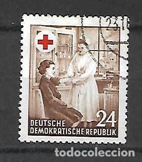 Sellos: CRUZ ROJA ,1er. Anv&ordm; de la fundaci&oacute;n . Alemania RD, sello a&ntilde;o 1953 Yver 2,25 &euro;