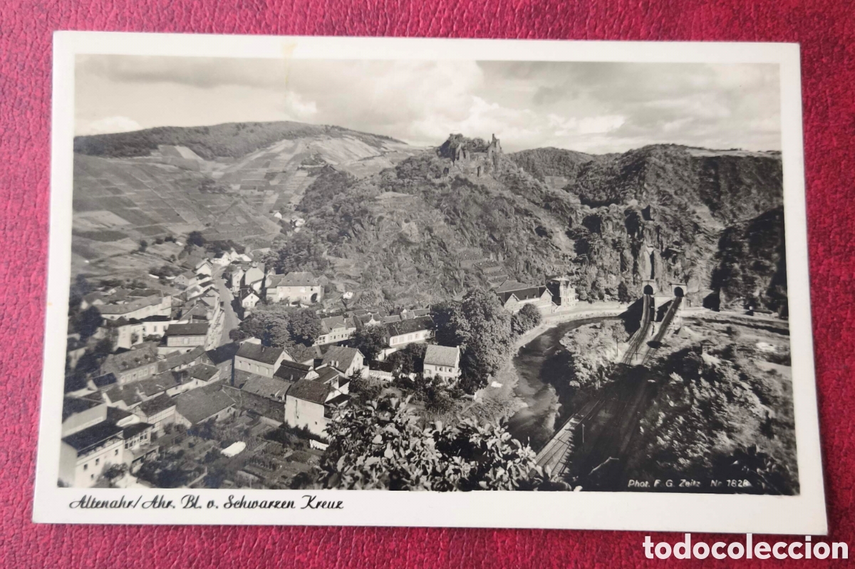Sellos: Alemania. 1955. Postal circulada, Paisaje de la Selva Negra