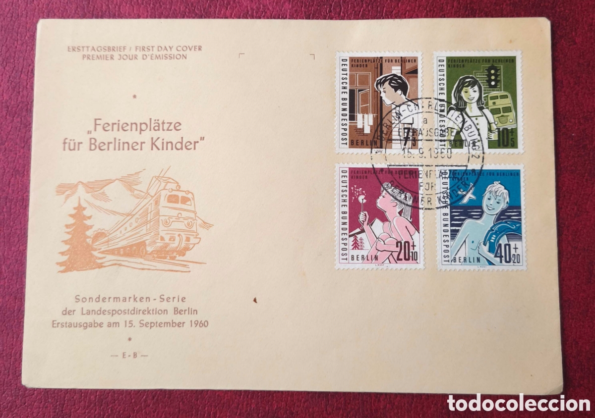 Sellos: Alemania. 1960. SPD. Lugares vacacionales para ni&ntilde;os de Berl&iacute;n