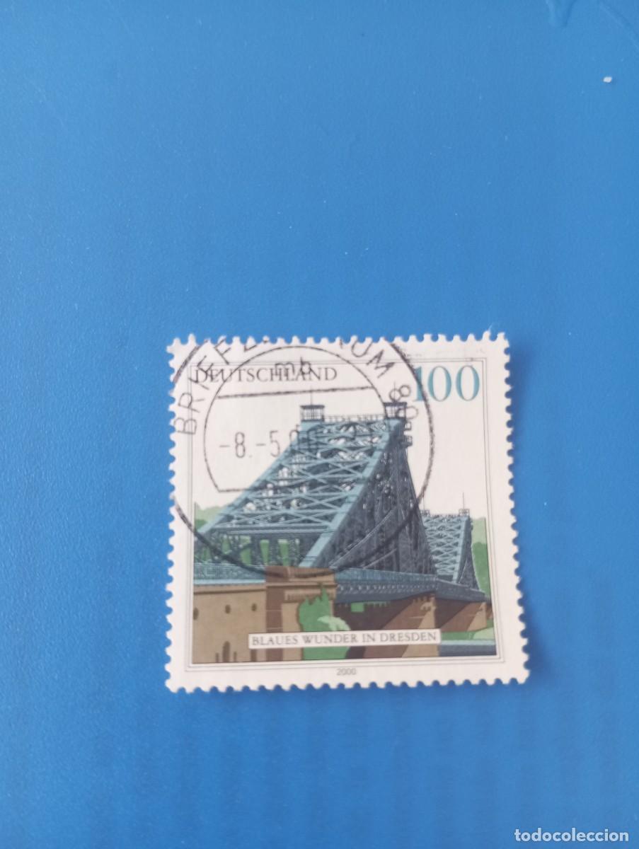 Sellos: ALEMANIA, 2000, PUENTE EL MILAGRO AZUL DE DRESDE, YT 1942