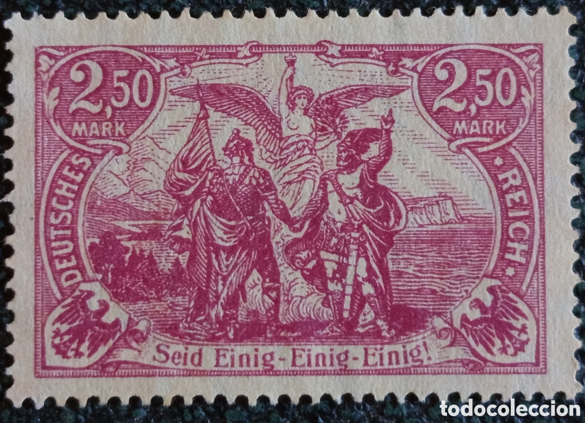 Sellos: Sello Alemania Deutsches Reich 1920 Seid Einig 2,50 Mark Michel 115 MH
