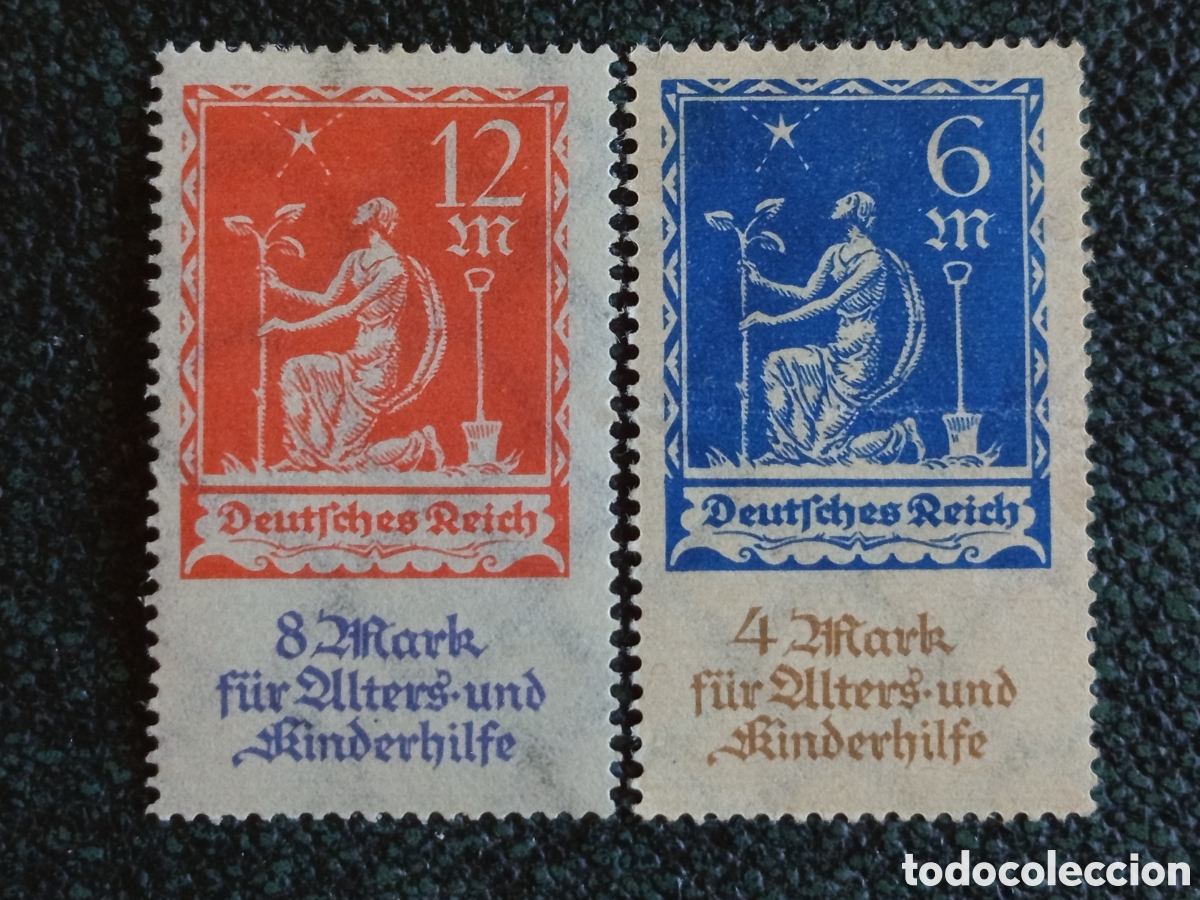 Sellos: Serie Completa Alemania 1922 Beneficencia Michel 233 y 234 MH