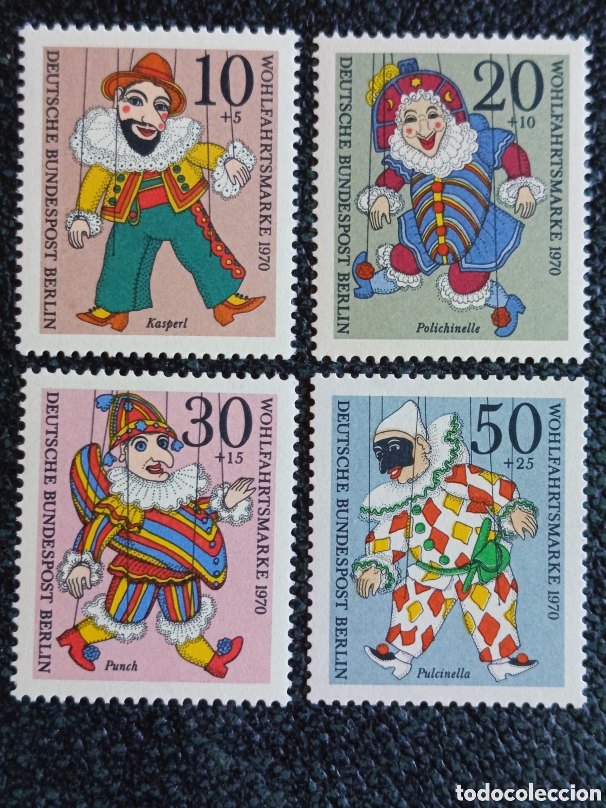 Sellos: Serie Completa Berl&iacute;n 1970 Marionetas T&iacute;teres Michel 373-376 MNH