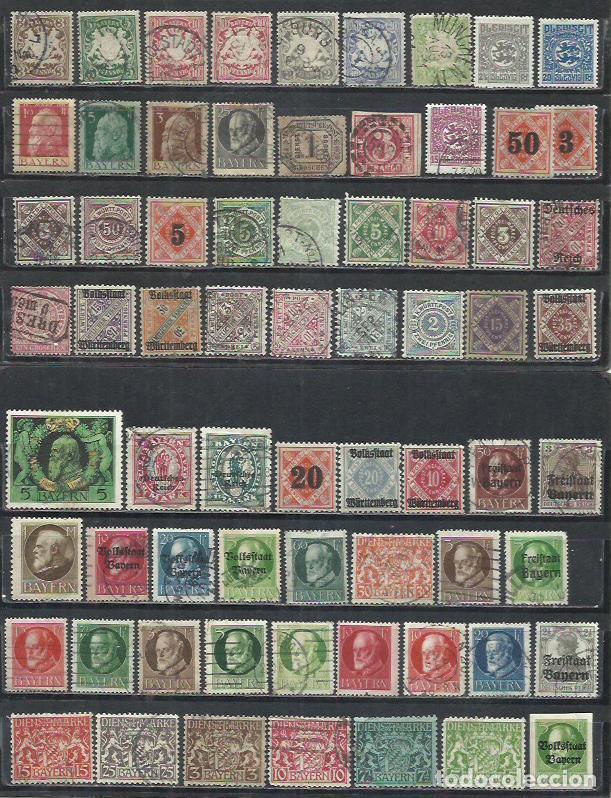 Sellos: R42-ALEMANIA LOTE ANTIGUOS ESTADOS, MISCELANEA, BUENA CALIDAD, SELLOS CLASICOS