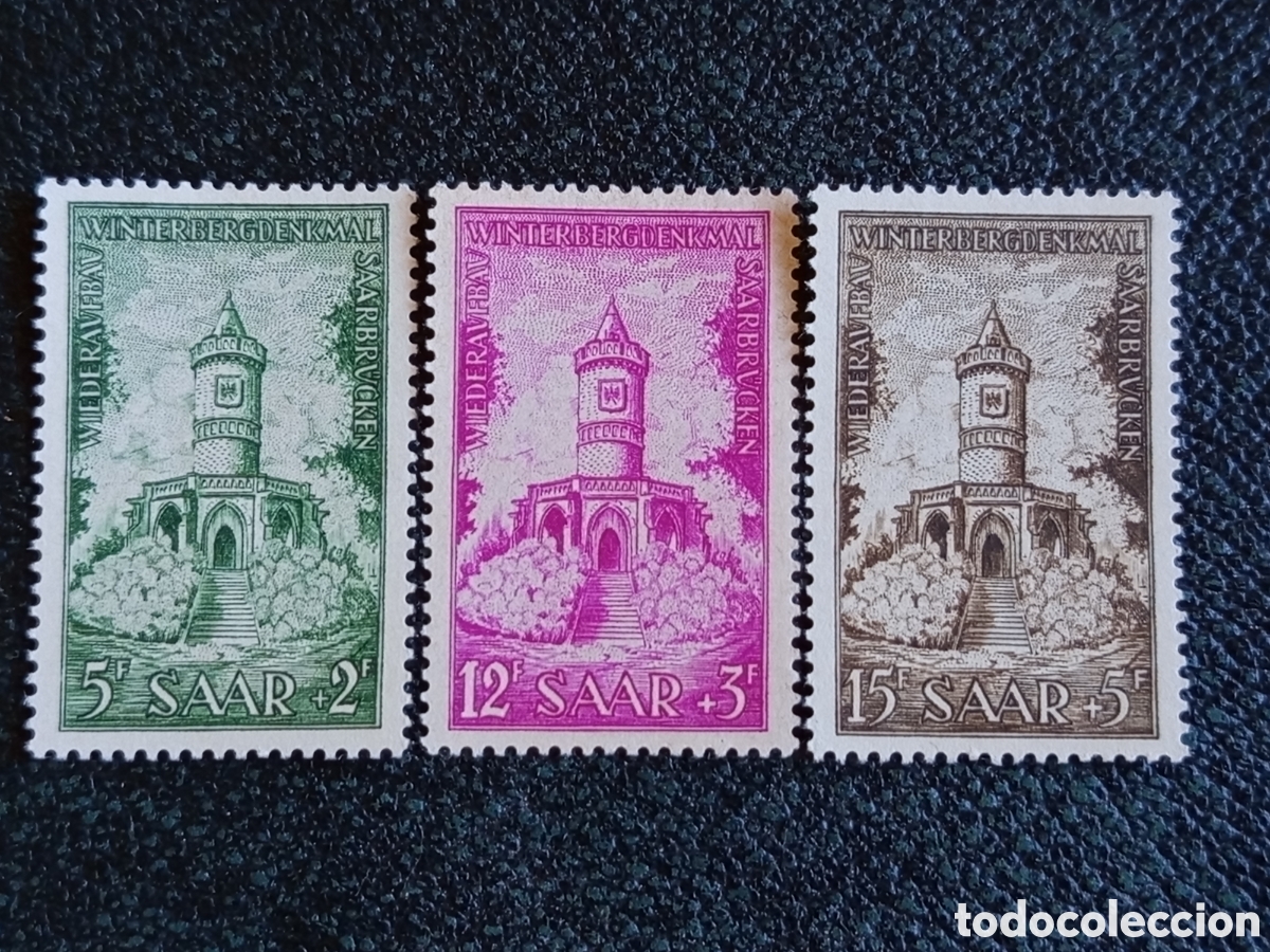 Sellos: Serie Completa Saar Sarre 1956 Winterberg Monumentos Michel 373-375 MNH