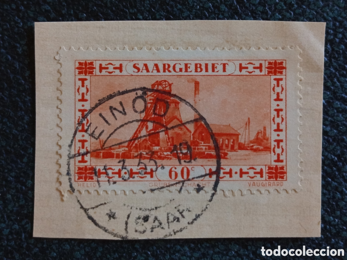 Sellos: Sello Saargebiet Sarre 1922 Miner&iacute;a 60c Michel 89 Usado Matasellos Ein&ouml;d