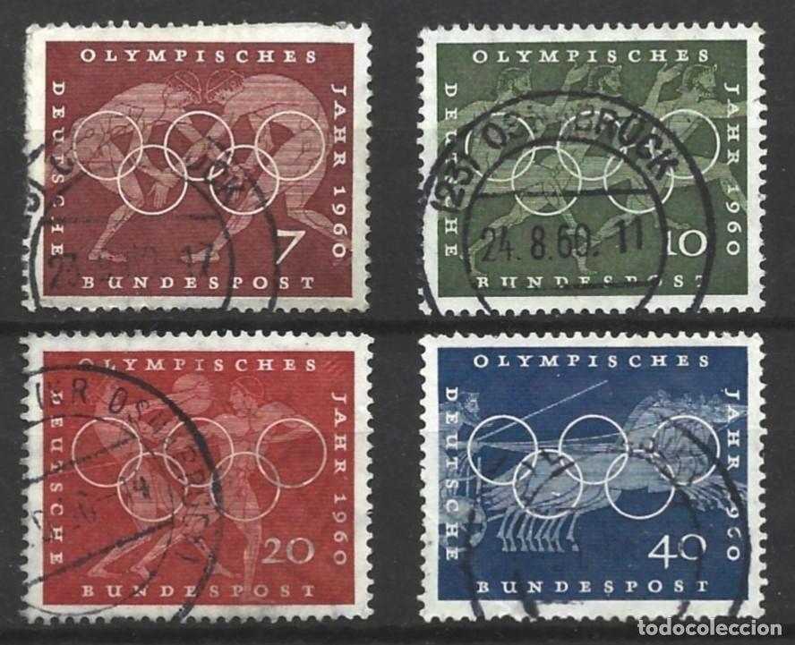 Francobolli: ALEMANIA - FEDERAL - 1960 - COLECCION DE LA OLIMPIADA DE ROMA - CON MATASELLOS