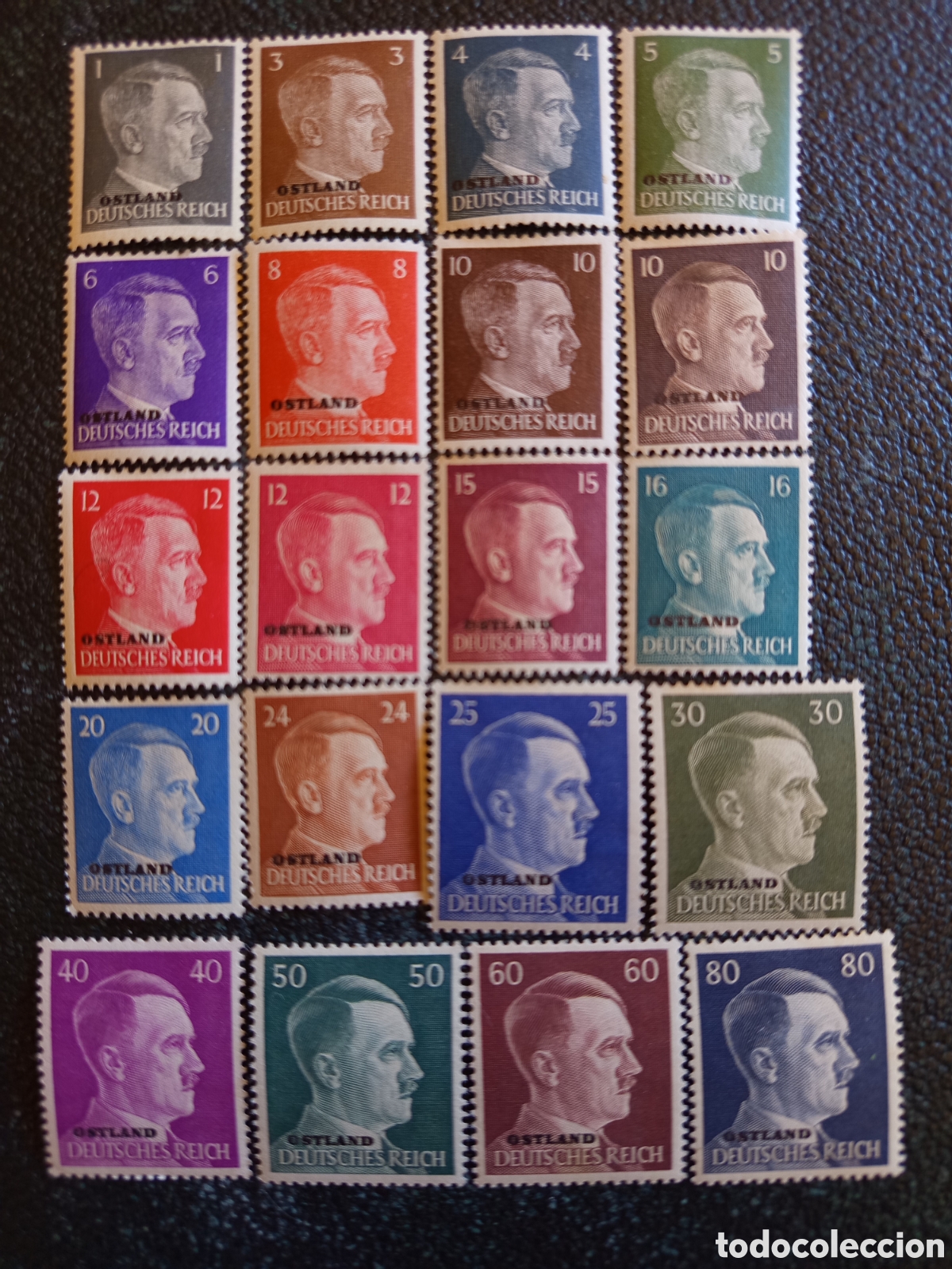 Sellos: Serie Completa 20 Sellos Ostland 1941 Ocupaci&oacute;n Hitler Cat Michel #1/19 MH
