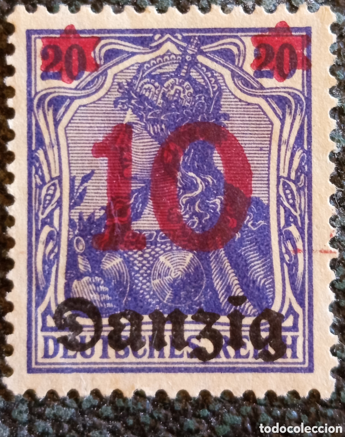 Sellos: Sello Danzig 1920 Michel 17 Nuevo MH Alemania