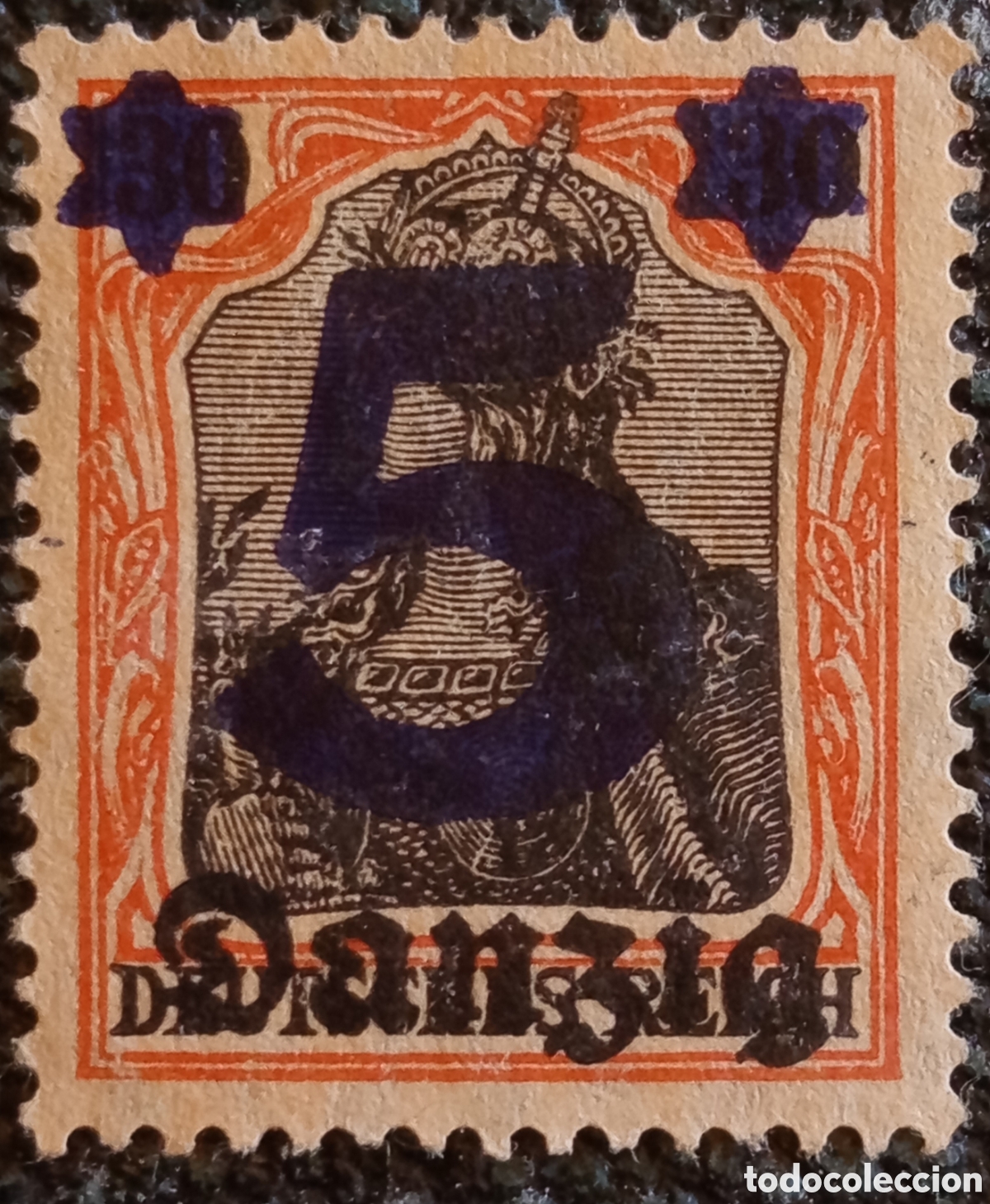Sellos: Sello Danzig 1920 Michel 16 Nuevo MH Alemania