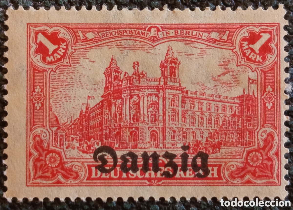 Sellos: Sello Danzig 1920 Michel 8 Nuevo MH Alemania