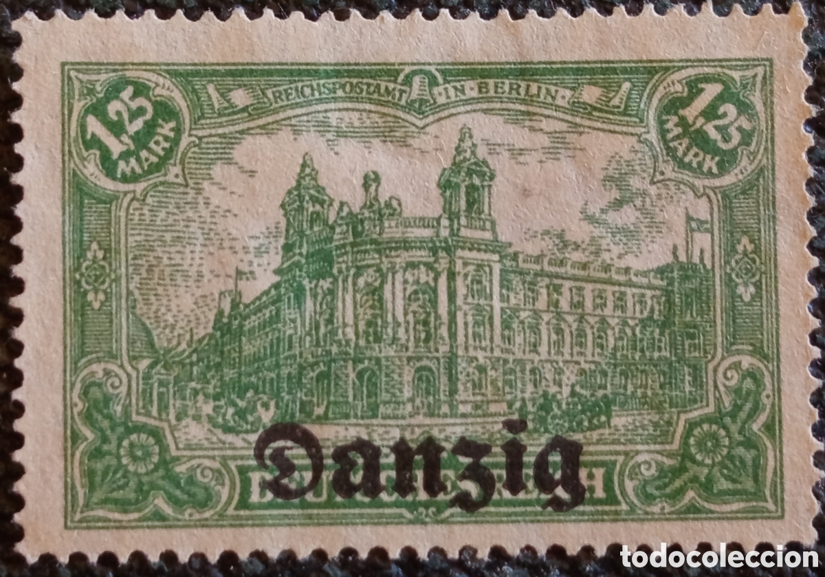 Sellos: Sello Danzig 1920 Michel 9 Nuevo MH Alemania