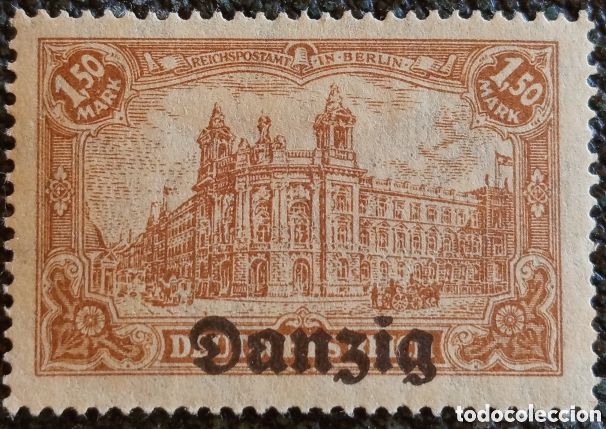 Sellos: Sello Danzig 1920 Michel 10 Nuevo MH Alemania