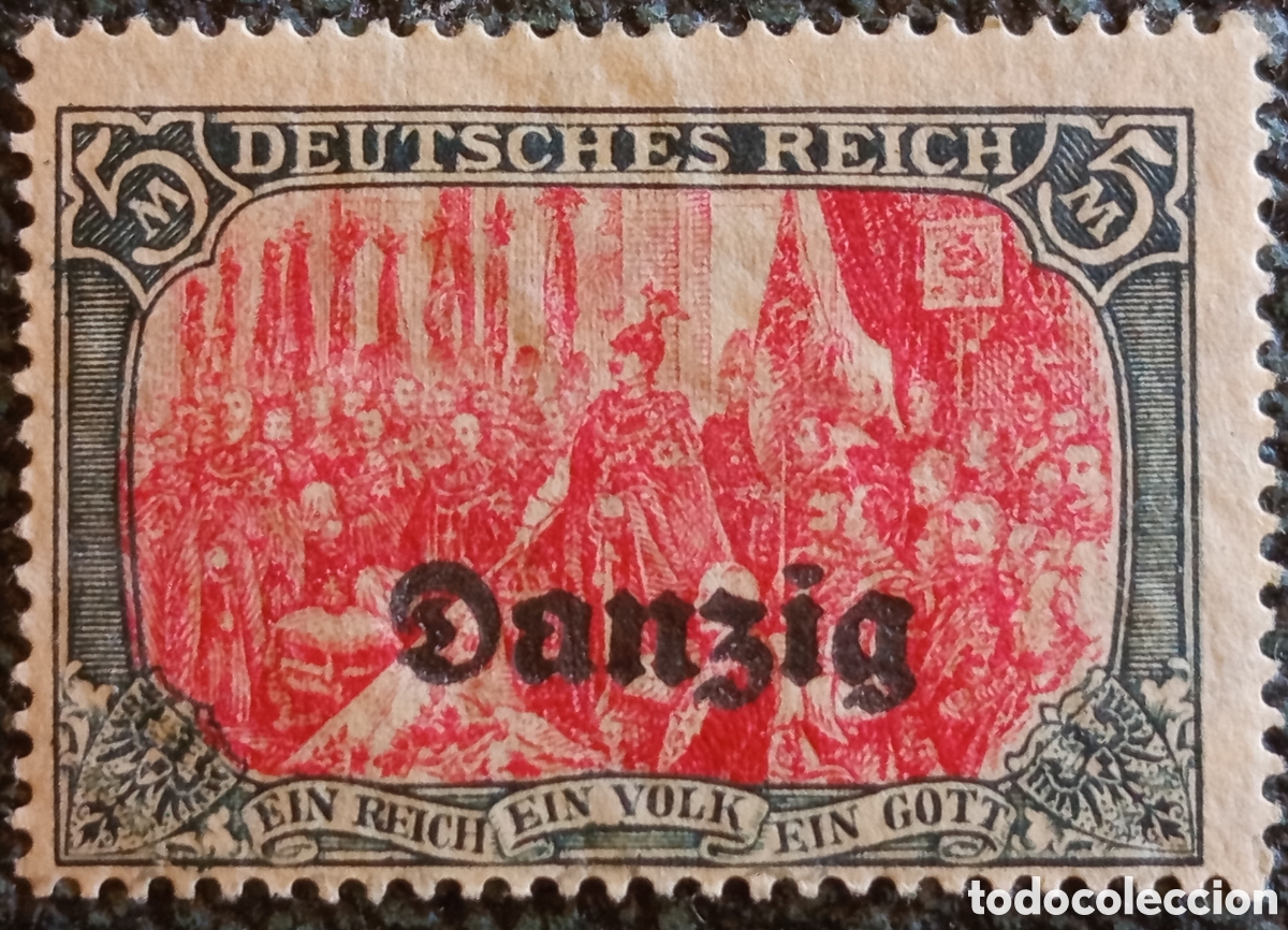 Sellos: Sello Danzig 1920 Michel 13 Nuevo MH Alemania
