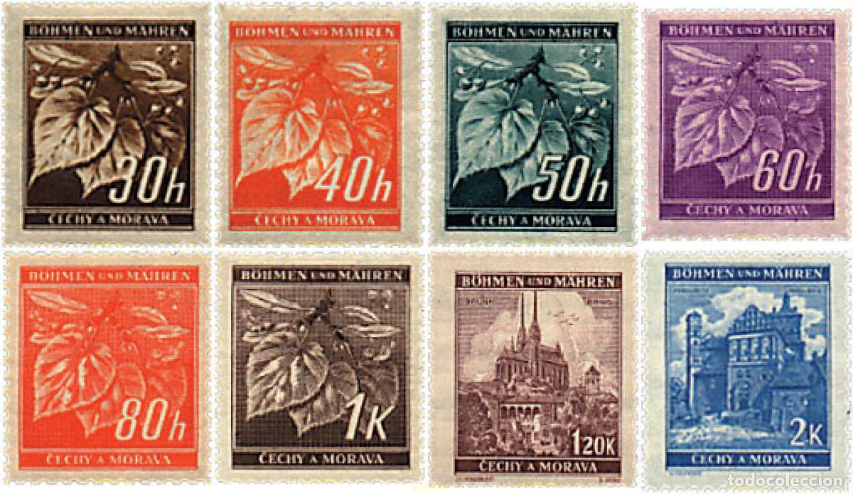 Sellos: 788587 MNH BOHEMIA Y MORAVIA 1940 SERIE BASICA