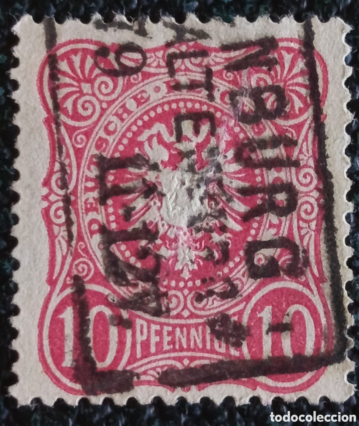 Sellos: Alemania 1889 &Aacute;guila Imperial 10 Pfennig carm&iacute;n (Michel 49)