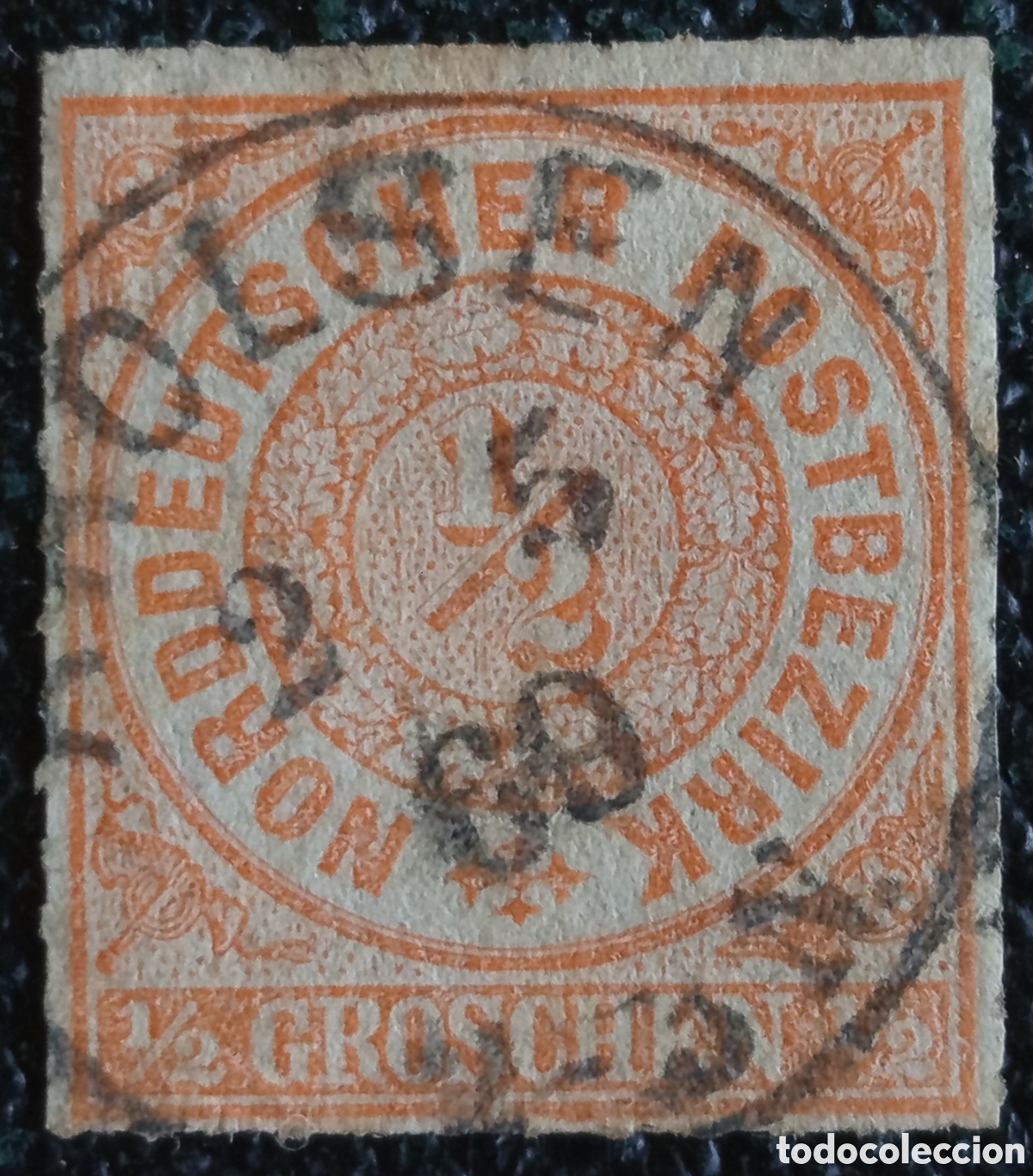 Sellos: Alemania - Distrito Postal del Norte 1869 1/2 Groschen naranja (Michel 11)