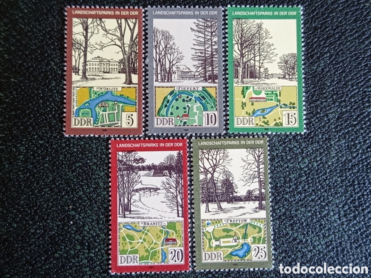 Sellos: Alemania RDA 1981 Landschaftsparks (Michel 2605-2609 MNH