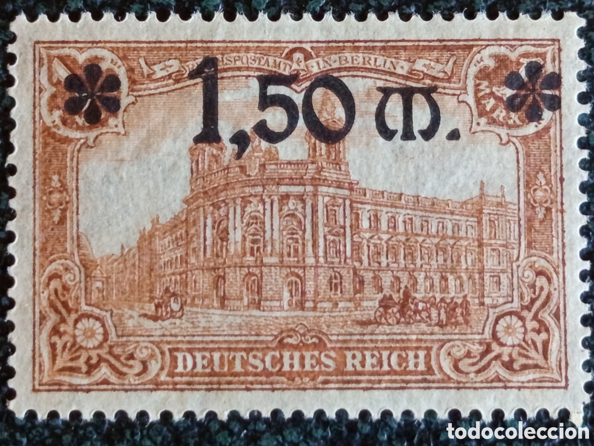 Sellos: Alemania 1920 Oficina Postal Berlin Sobrecarga 1,50M MH Europa (Michel #151)