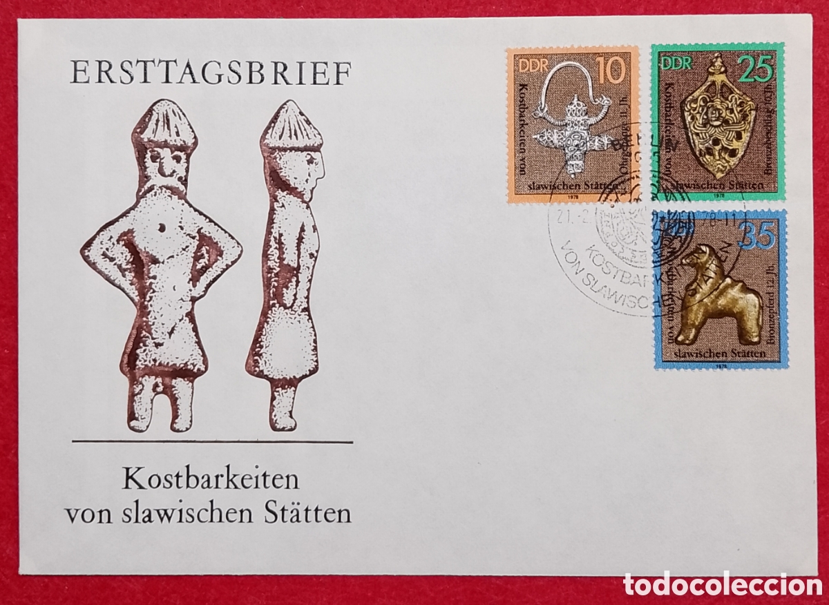 Sellos: Sobre Primer D&iacute;a FDC Alemania Oriental DDR 1978 - Tesoros Eslavos