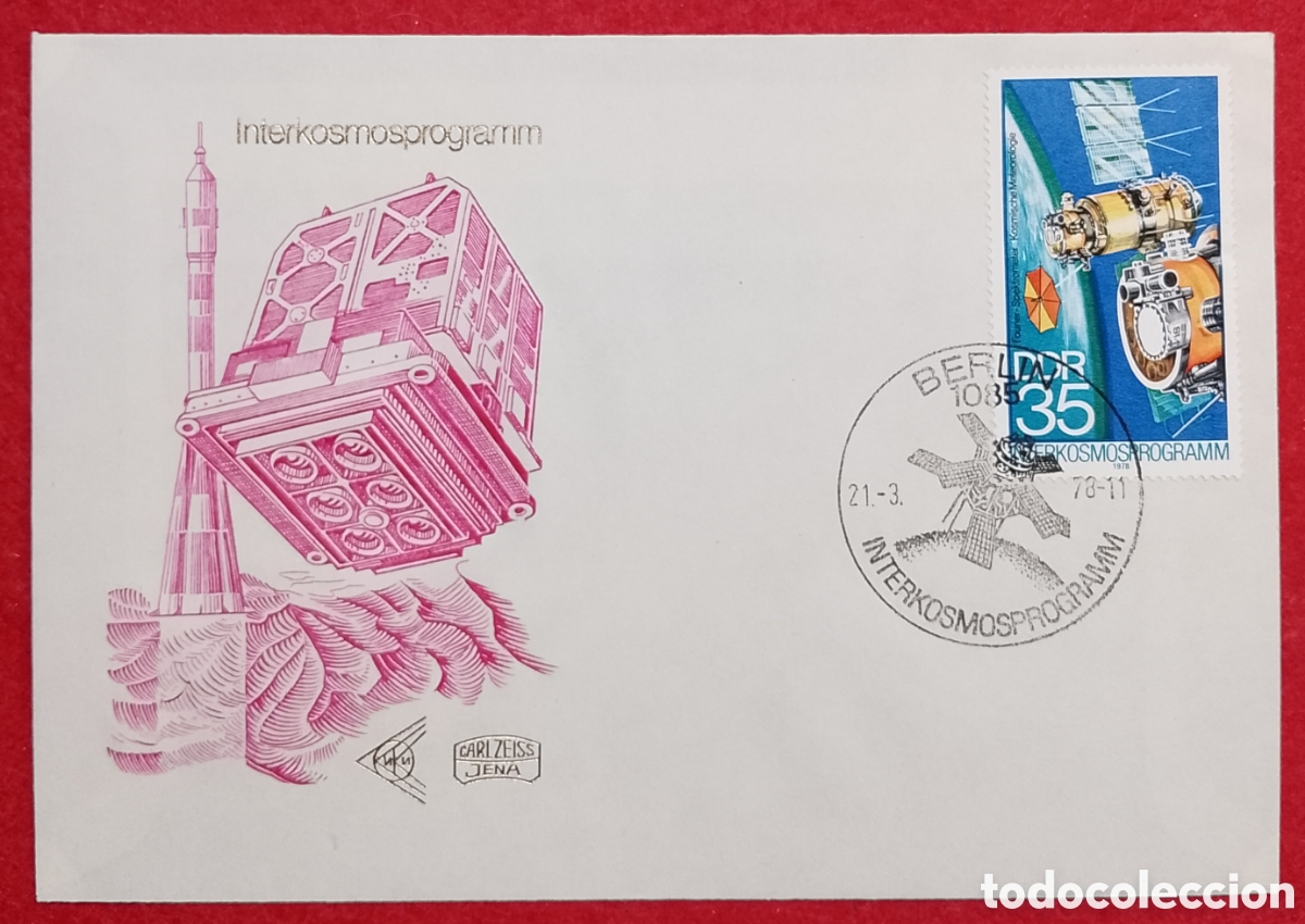 Sellos: Sobre Primer D&iacute;a FDC Alemania Oriental DDR 1978 - Programa Intercosmos, Carl Zeiss Jena&rdquo;